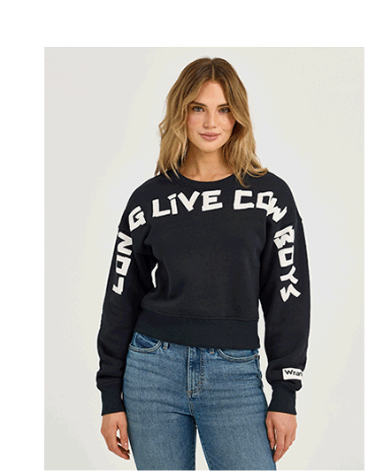 Women's Long Live Cowboys Crew Sweatshirt