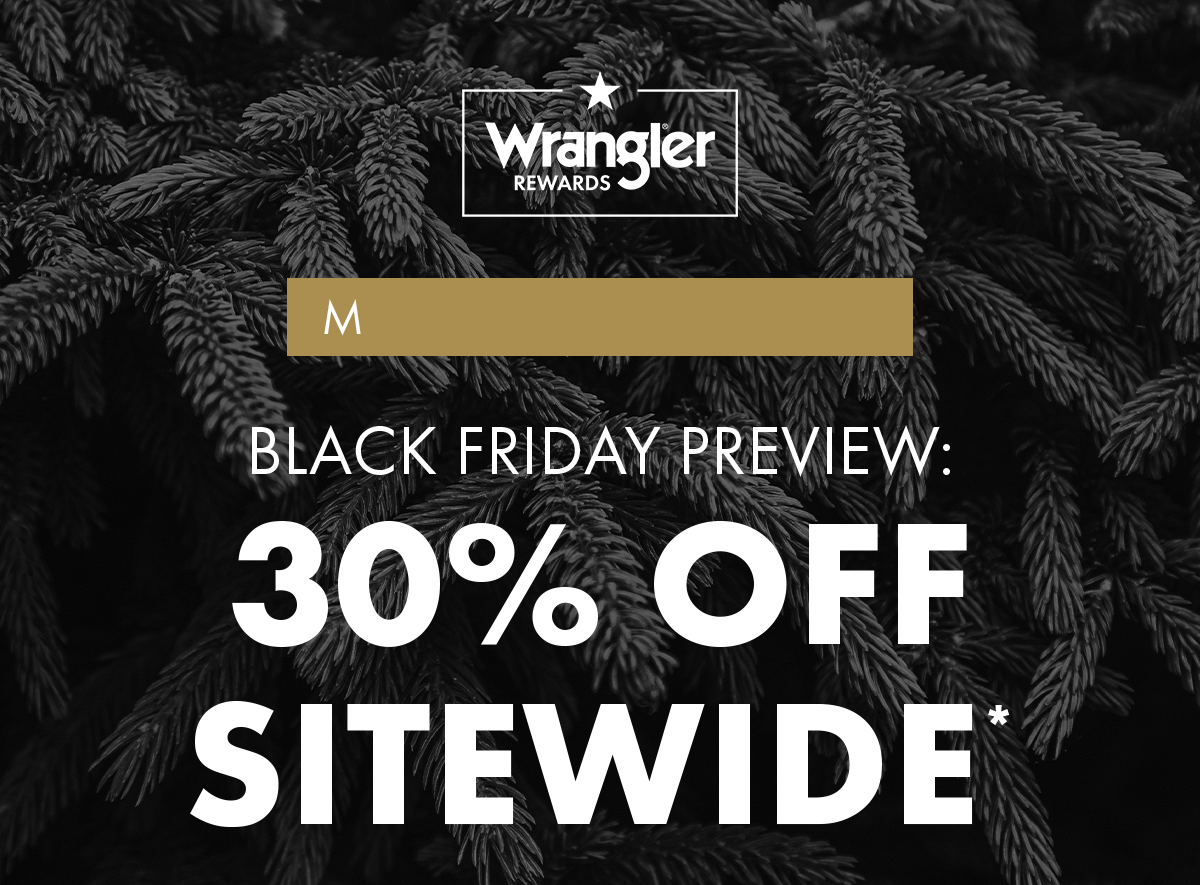 Black friday preview: 30% off sitewide*
