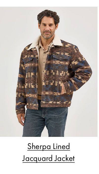 Sherpa Lined Jacquard Jacket