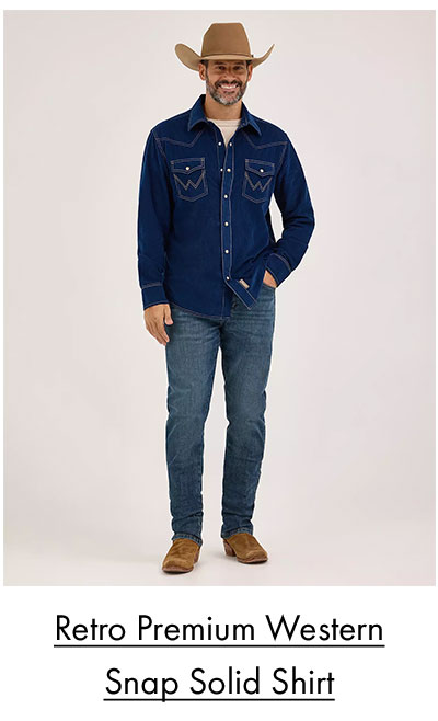 Retro Premium Western Snap Solid Shirt