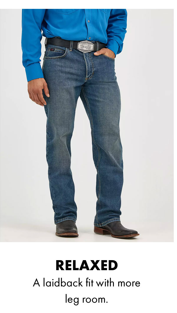 Relaxed A laidback fit with more leg room.