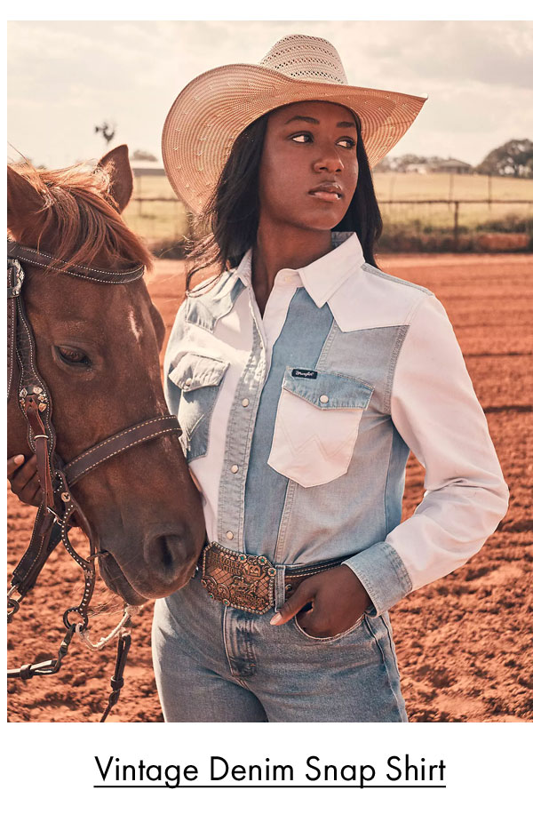 Vintage Denim Snap Shirt