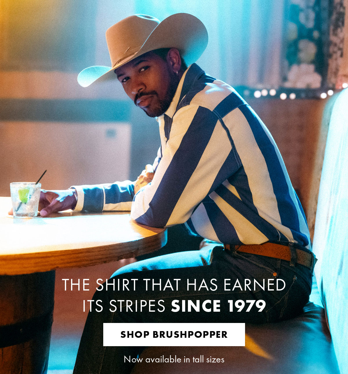 The shirt that has earned  its stripes since 1979 Shop Brushpopper Now available in tall sizes