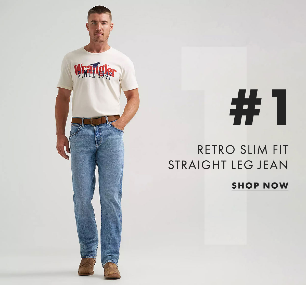 Retro Slim Fit Straight Leg Jean