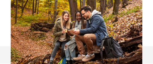 Friends and fall foliage
