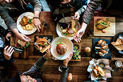 Table with food