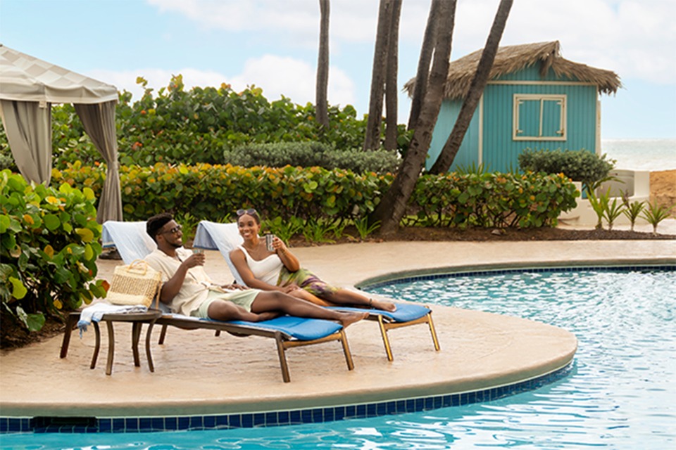 Couple by the pool