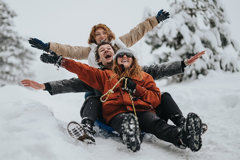 Friends Sleding