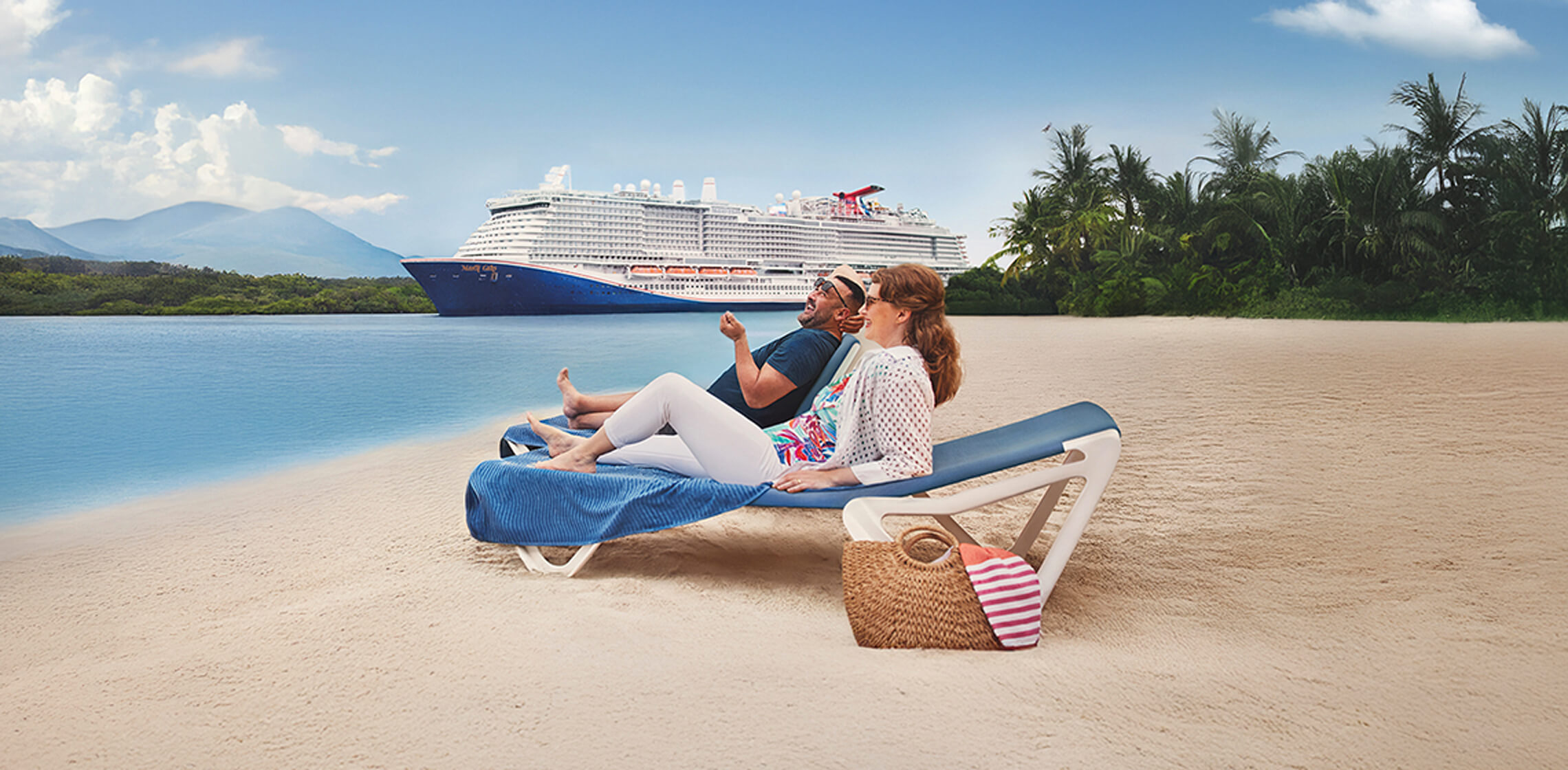 Beach with Cruise Ship