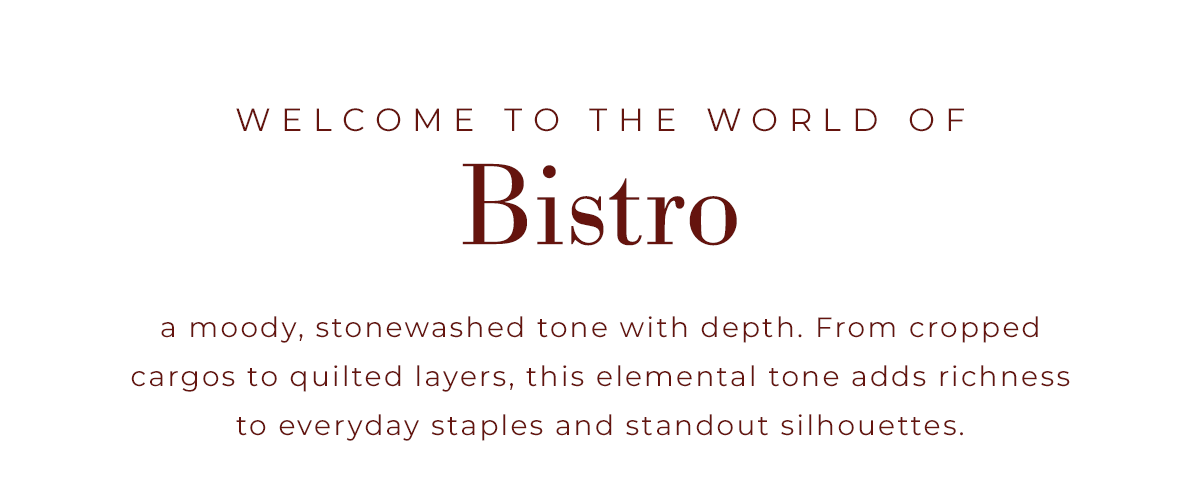 Welcome to the world of Bistro