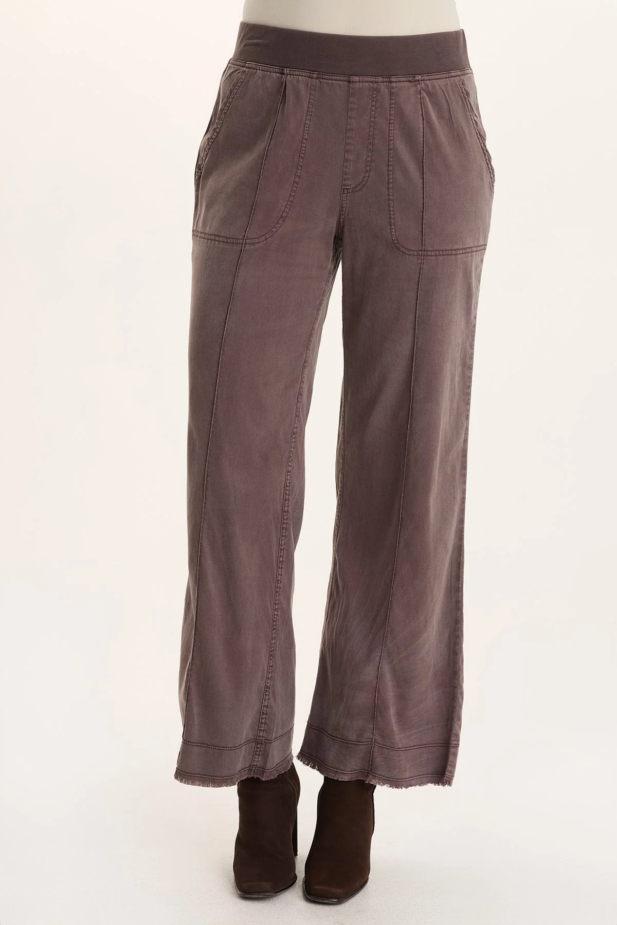 Image of Orn Tencel Pull-On Wide-Leg Pant