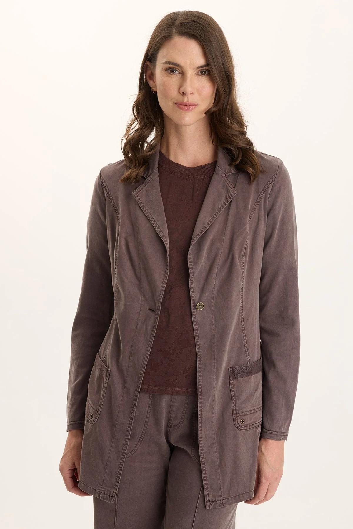 Image of Lainey Longline Tencel Blazer