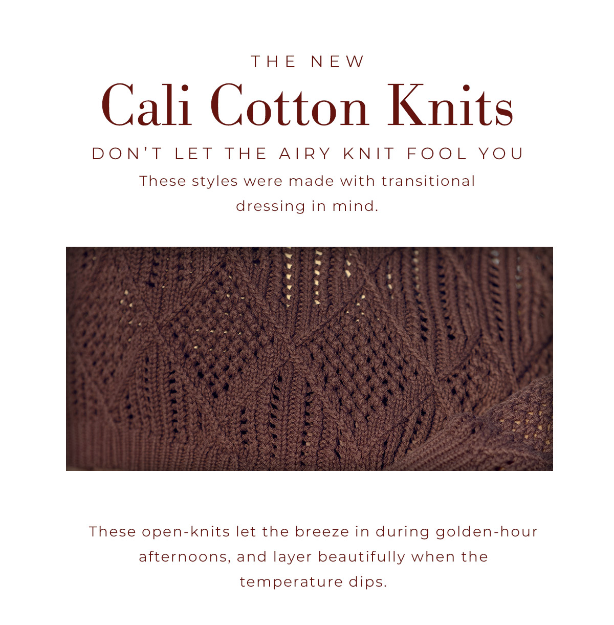 Don't let the airy knit fool you...