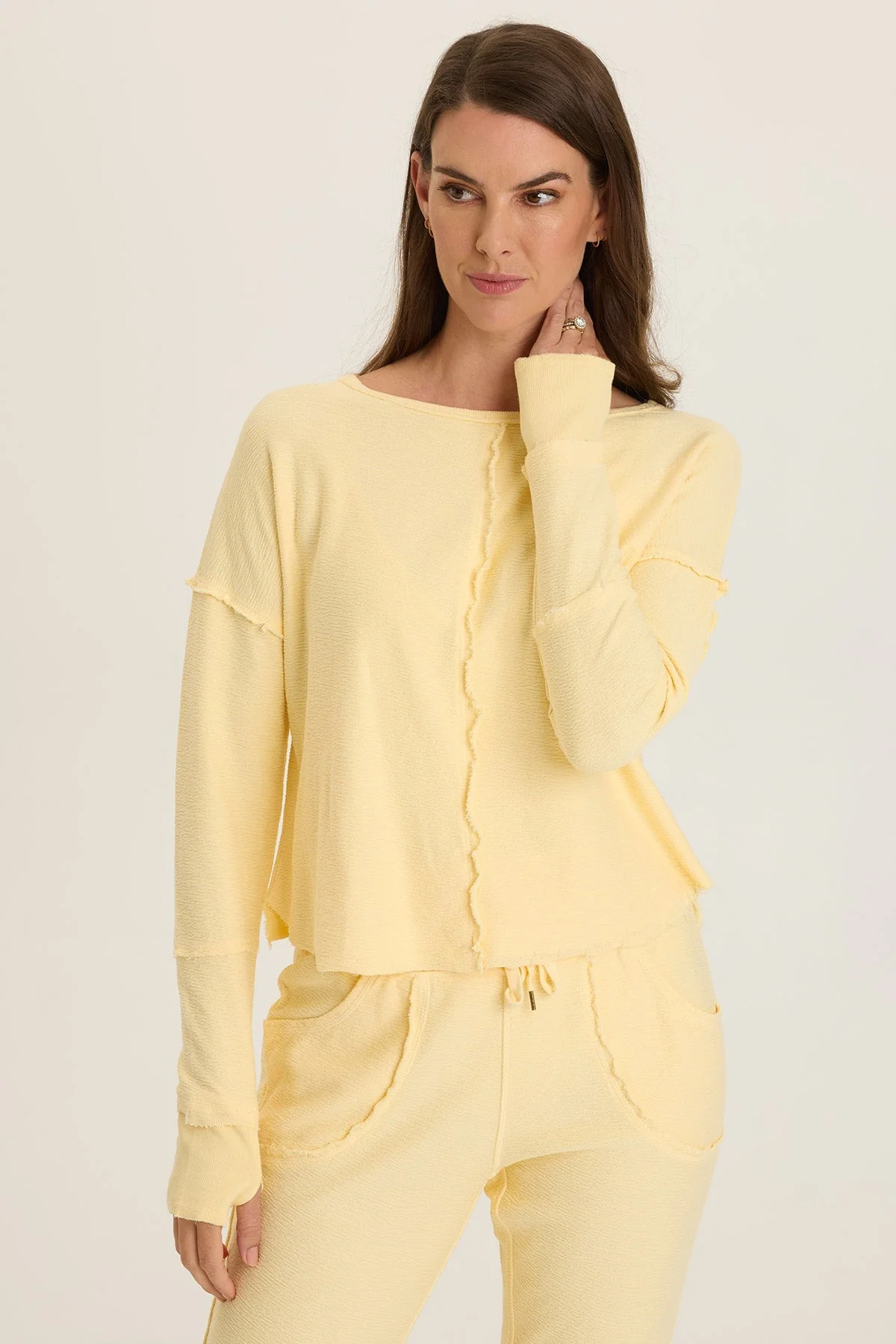 Image of Annika Long Sleeve Boat Neck Top