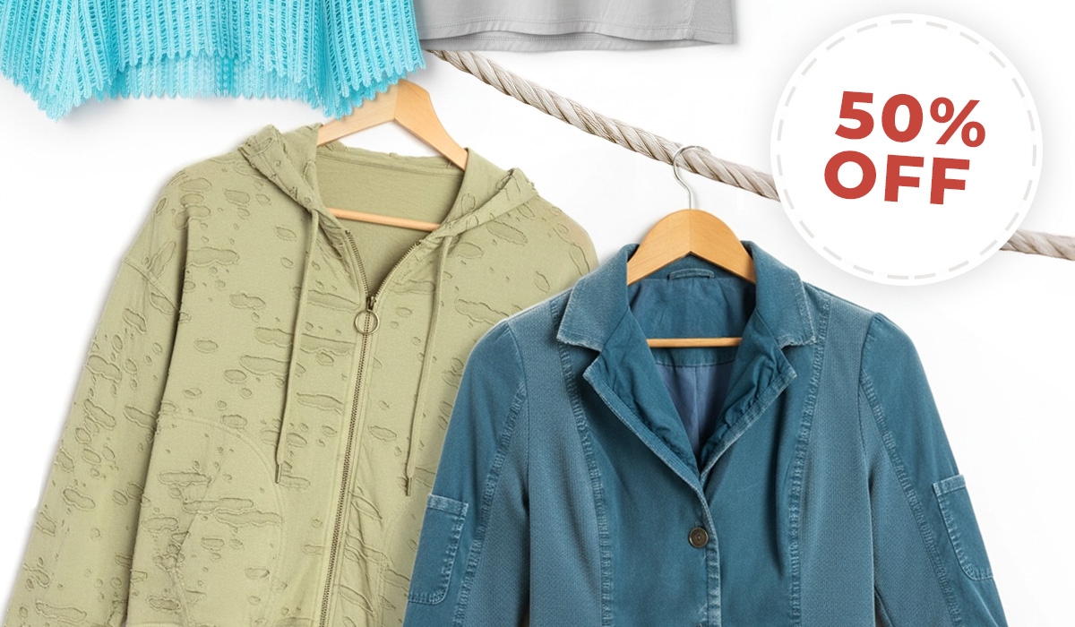 Last Chance for 50% OFF Jackets & Tops