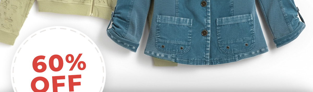 Last Chance for 60% OFF Jackets & Tops