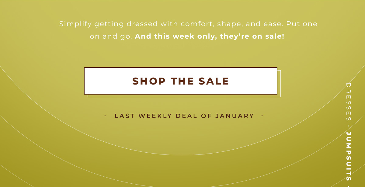 30-60% OFF Dresses & Jumpsuits. Starts Now!