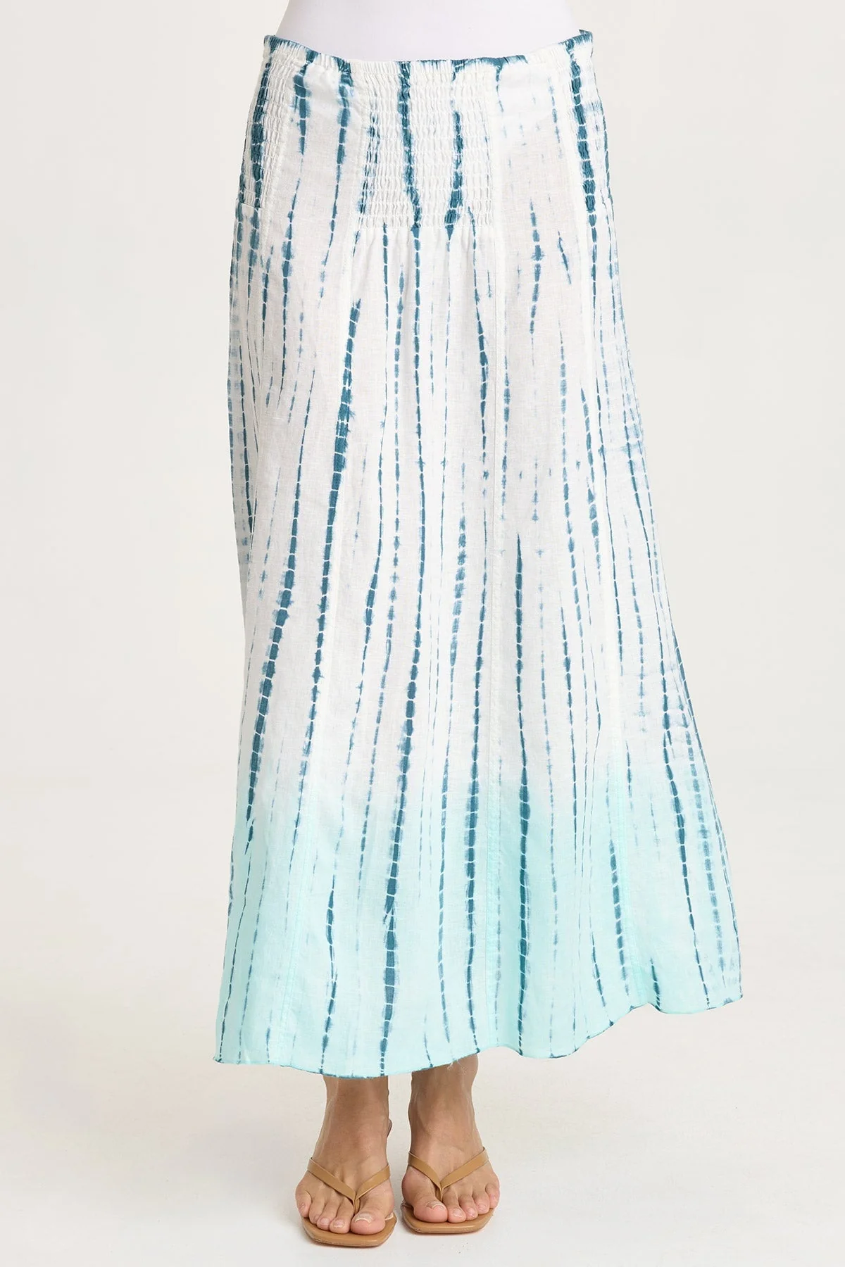 Image of Blake Linen Smocked Skirt/Dress