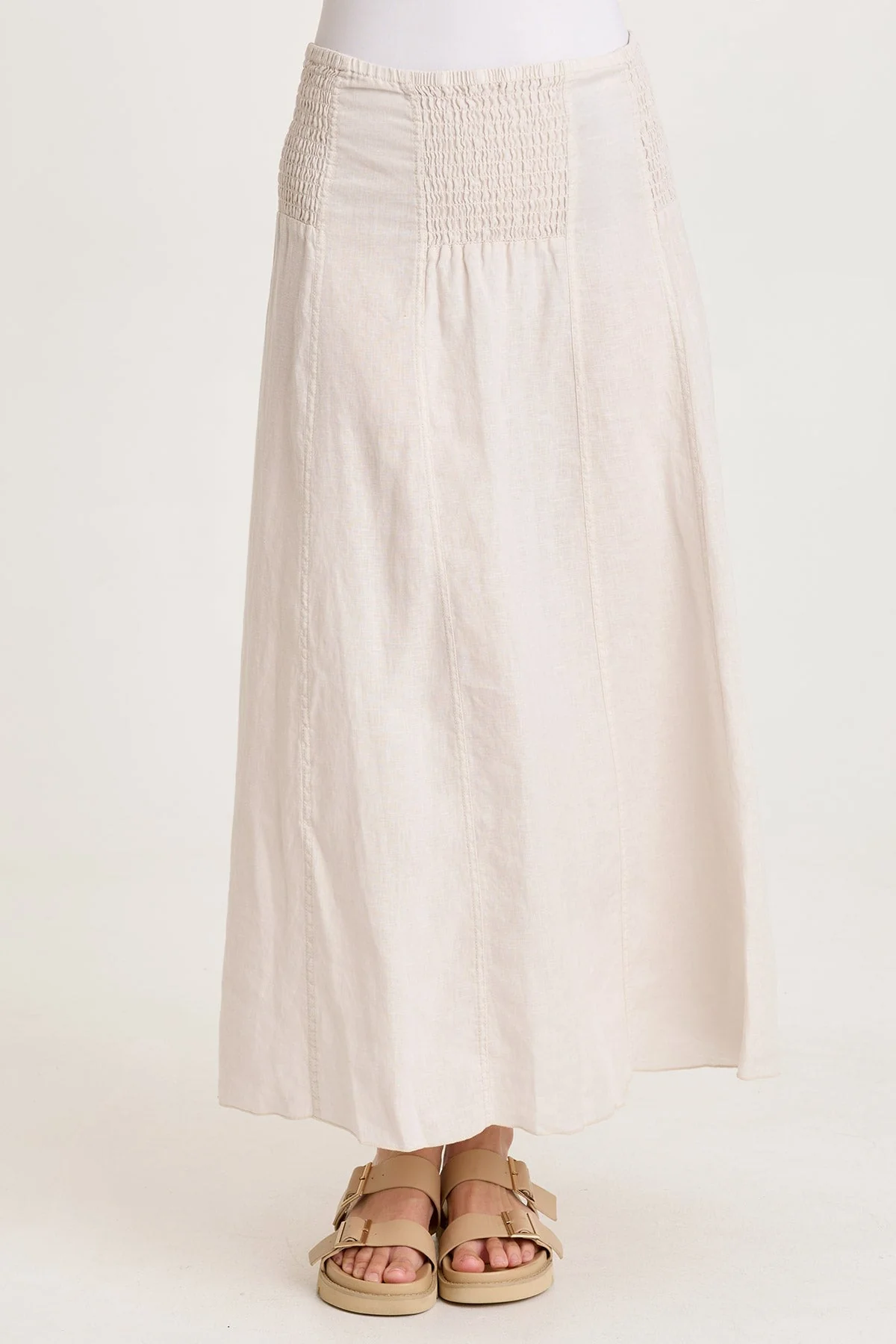Image of Blake Linen Smocked Skirt/Dress