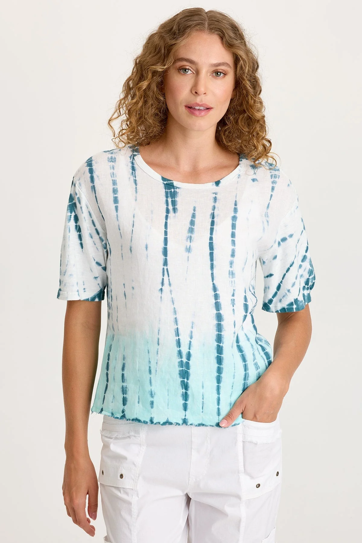 Image of Esti Linen Short Sleeve Tee