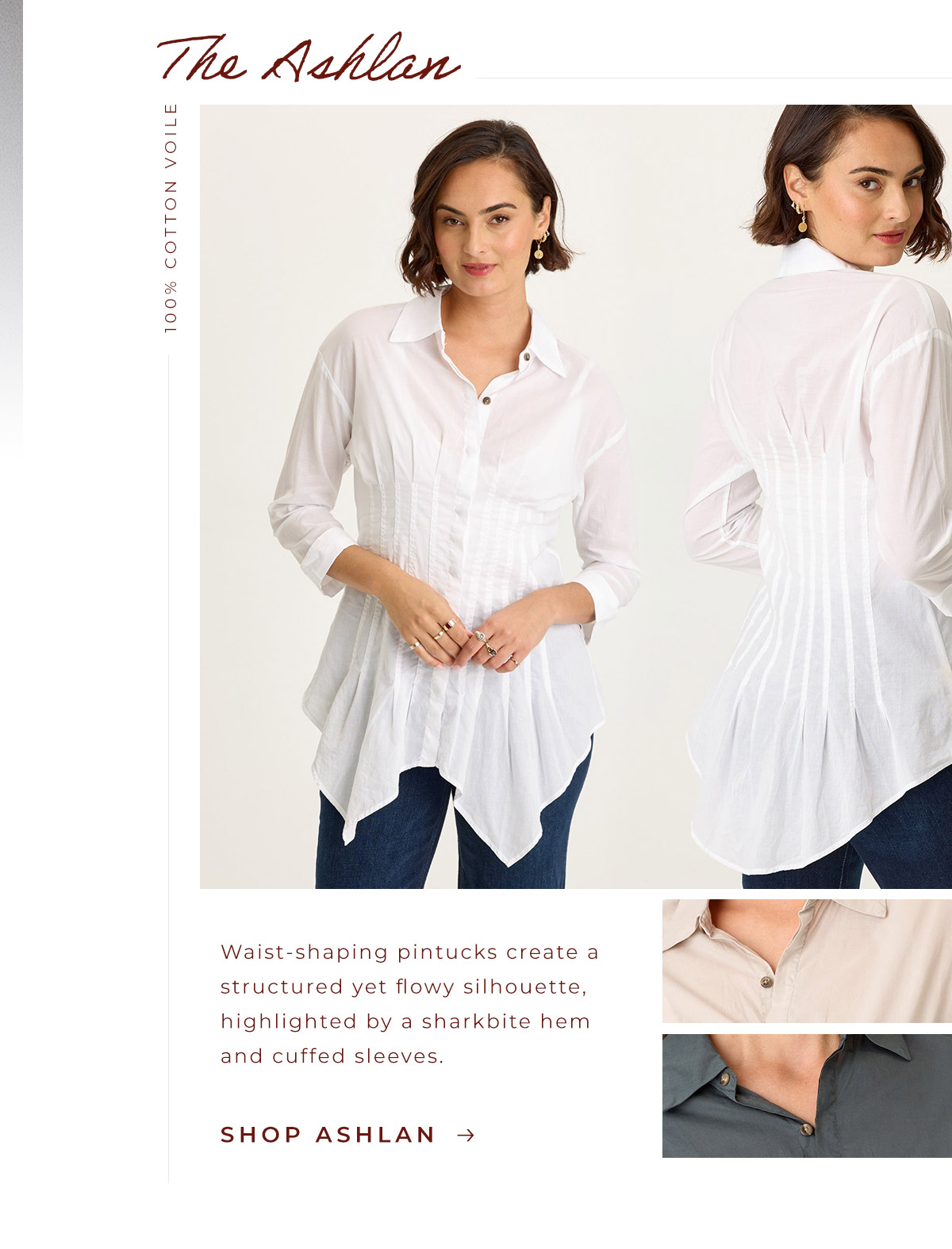 Ashlan Voile Sharkbite Blouse