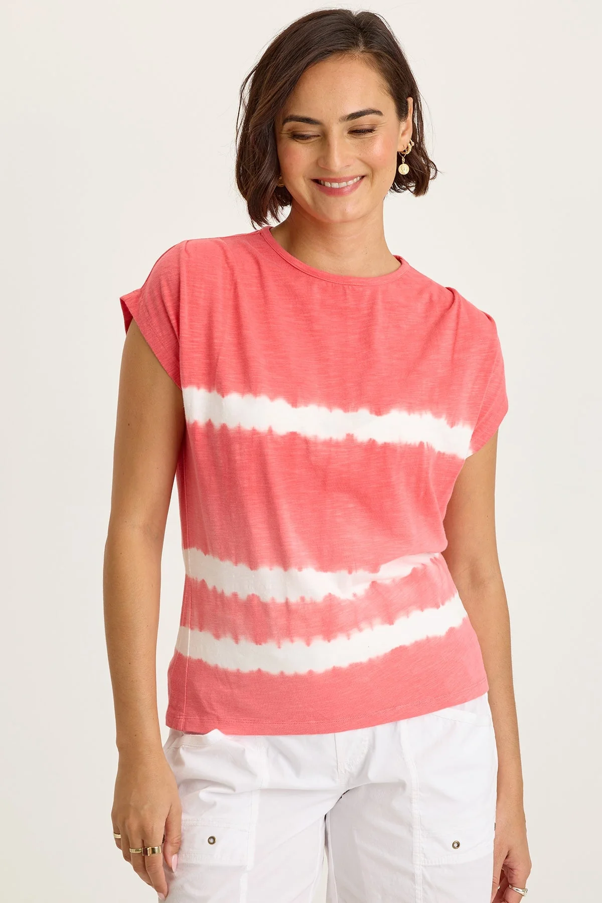 Image of Arwen Soft Jersey Mock Neck Tee