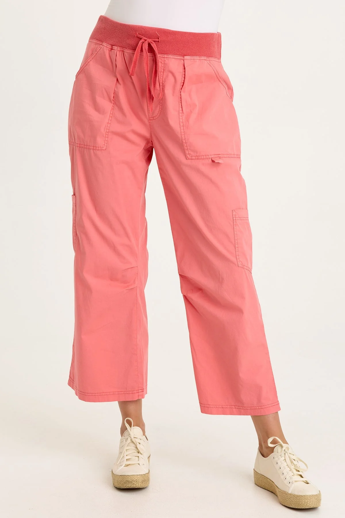 Image of Leopold Poplin Darted Knee Cargo Crop