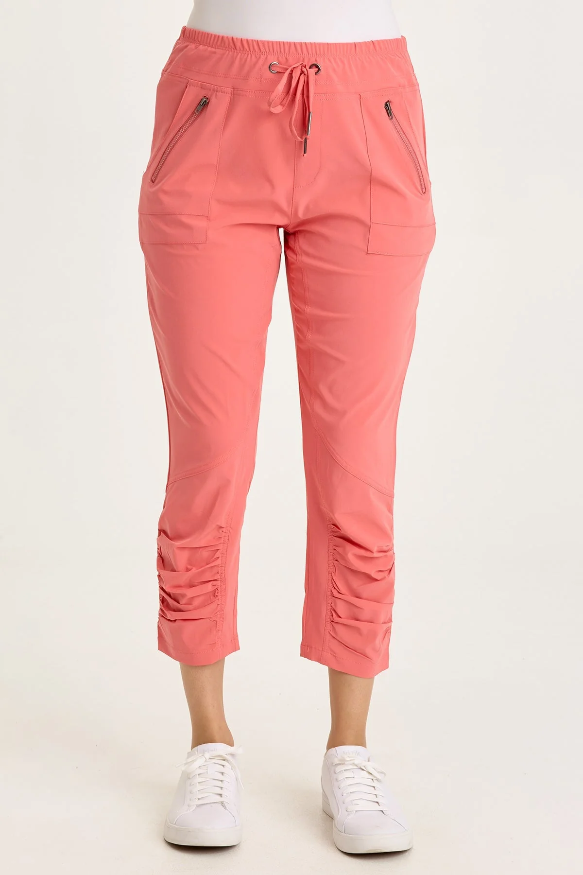 Image of Aksana Whisper Stretch Ruched Active Slim Pant