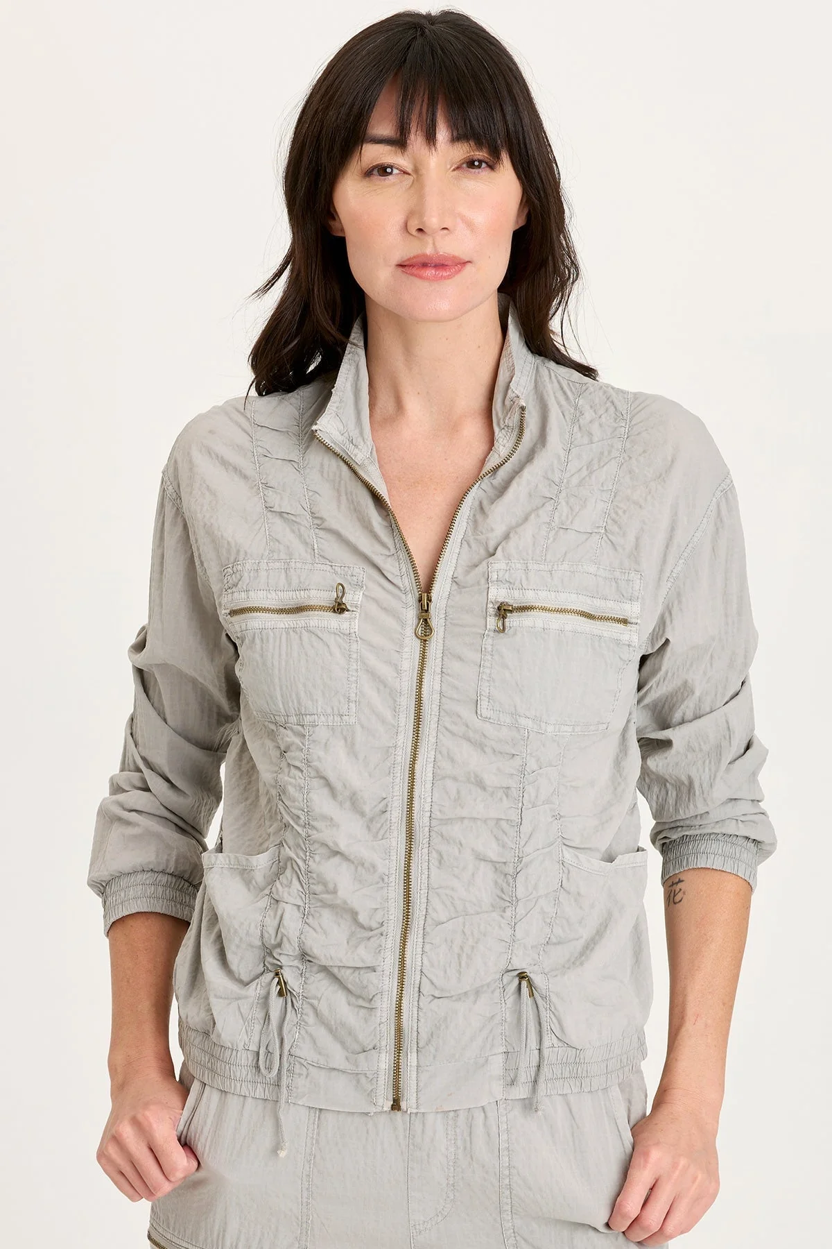 Image of Amis Textured Cinchable Bomber
