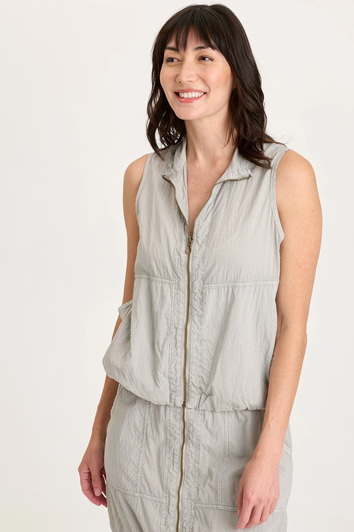 Image of Tallis Textured Zip Front Vest