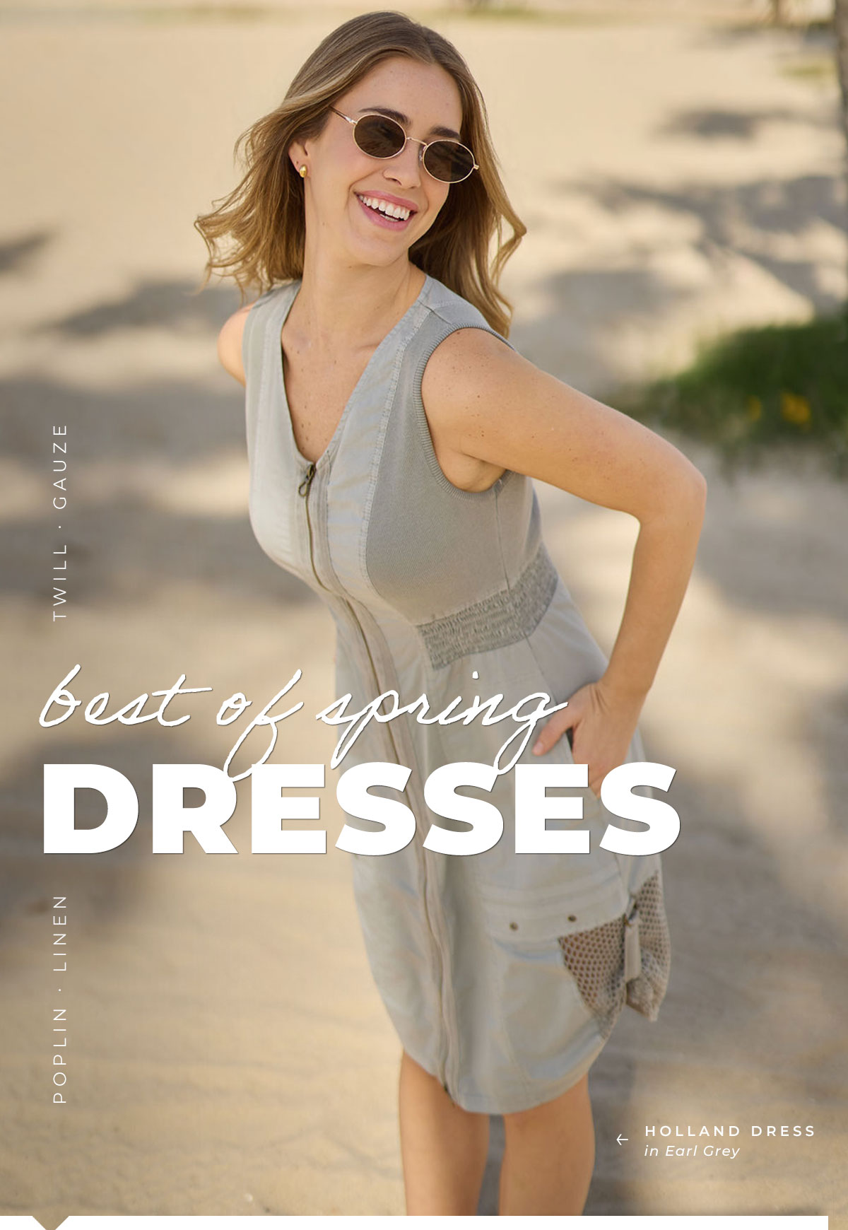 The Holland Dress in Earl Grey