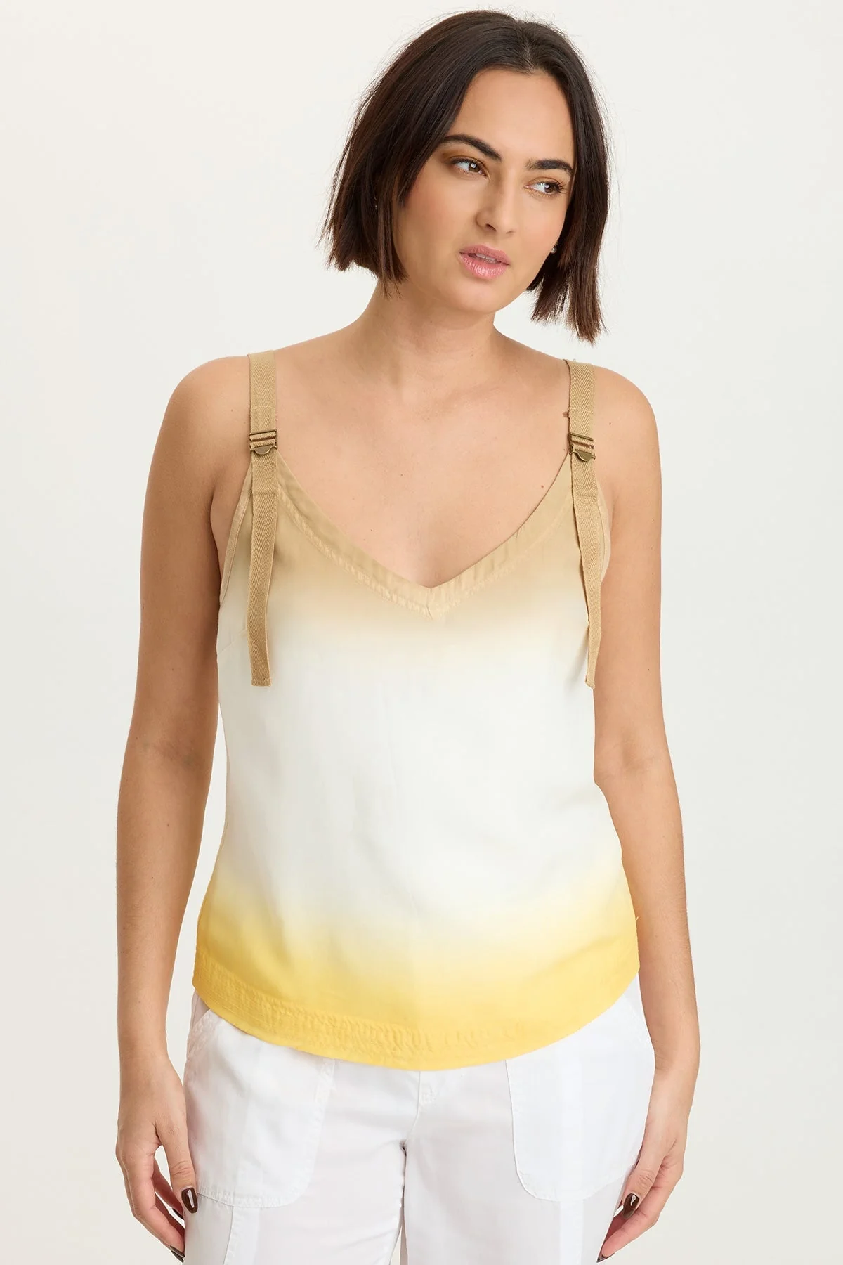 Image of Faizon Twill Buckle Straps Tank