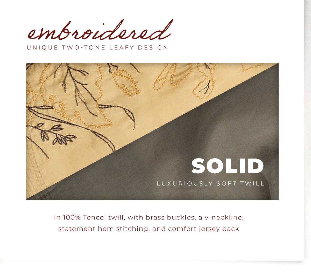 Embroidered or Solid
