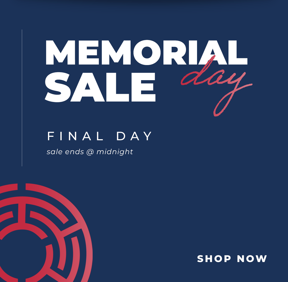 Sale ends tonight @ midnight