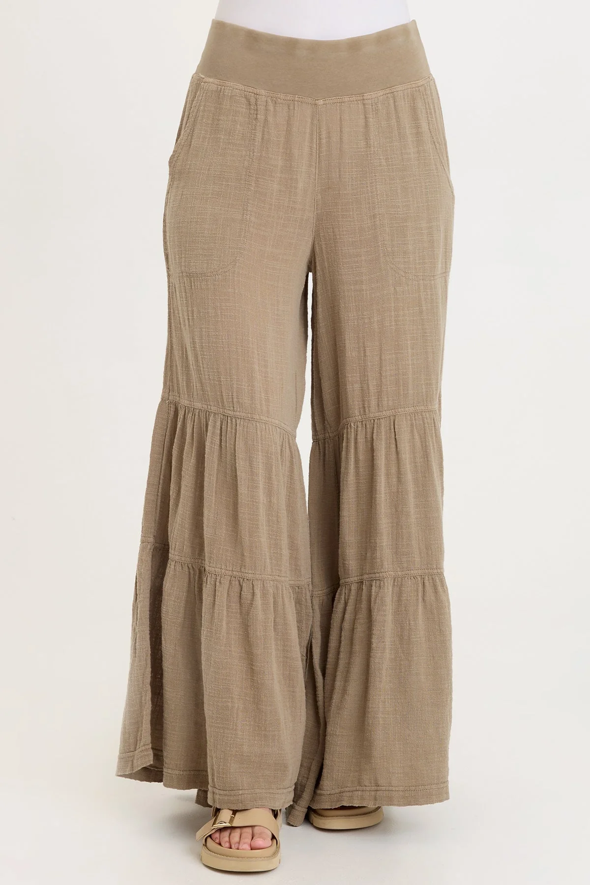 Image of Lando Gauze Tiered-Bottom Pant