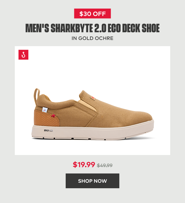 Men's Sharkbyte 2.0 ECO Deck Shoe in Gold Ochre