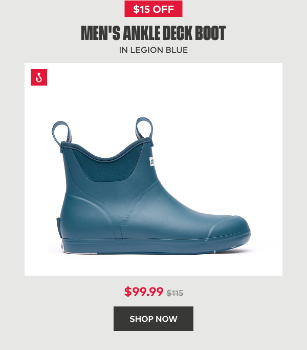 $15 off Men's Ankle Deck Boot in Legion Blue | $99.99 | Shop Now