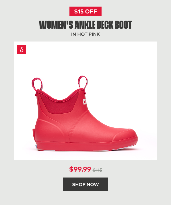 $15 off Women's Ankle Deck Boot in Hot Pink | $99.99 | Shop Now
