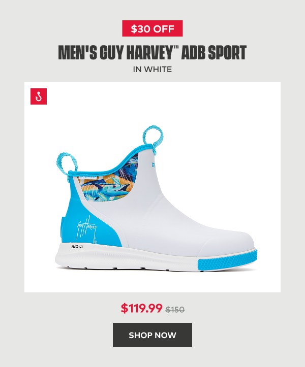$30 off Men's Guy Harvey ADB Sport in White | Shop Now