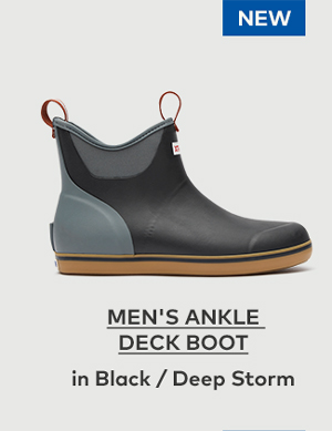 Men's Ankle Deck Boot in Black / Deep Storm