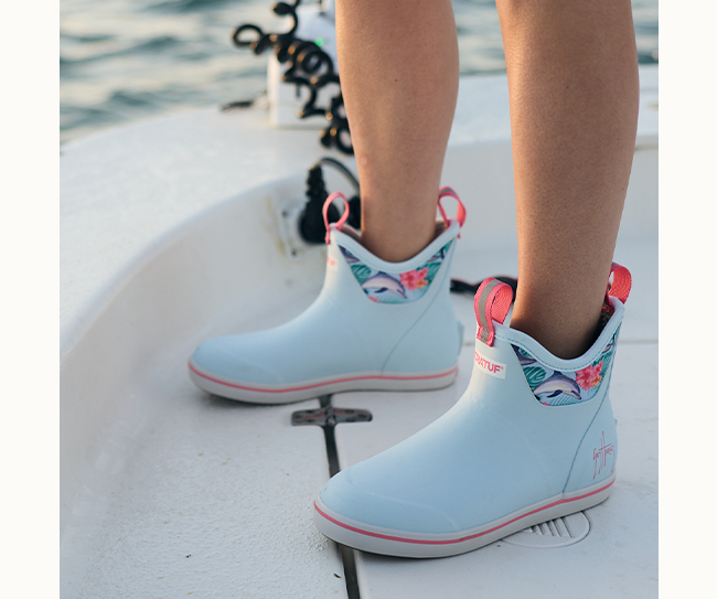 Women's Ankle Deck Boot Guy Harvey lifestyle image