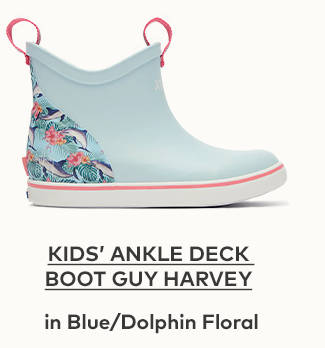 Kids' Ankle Deck Boot Guy Harvey in Blue / Dolphin Floral