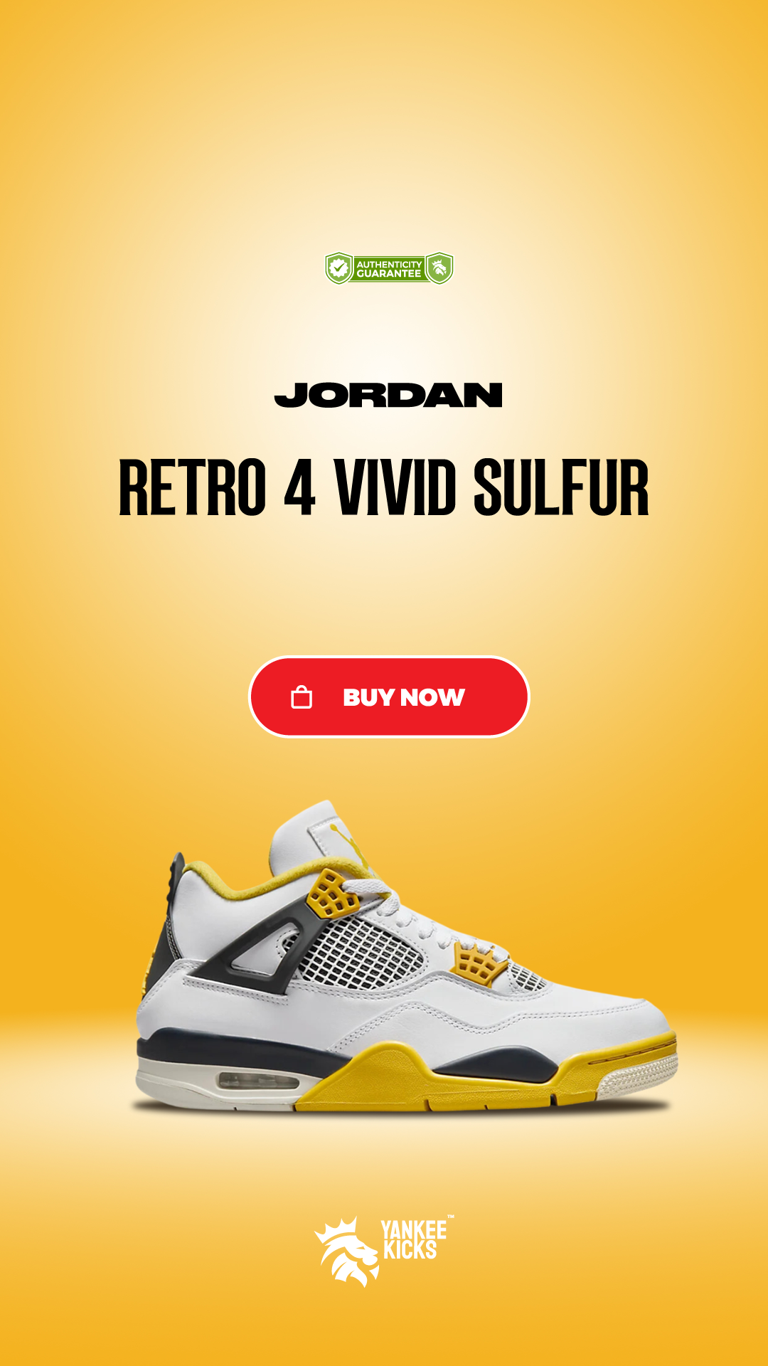 WMNS Air Jordan 4 Retro - Vivid Sulfur