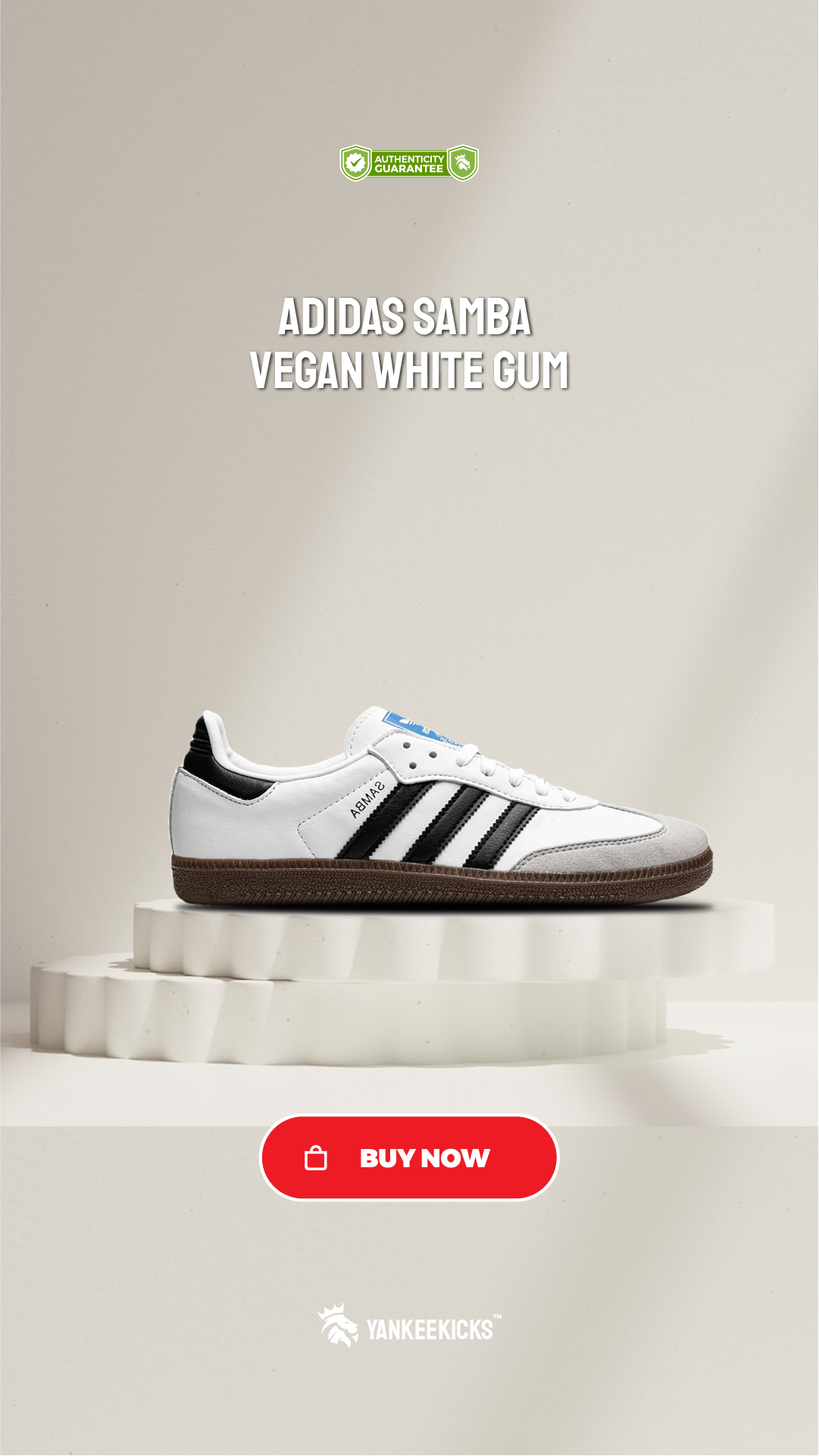 adidas Samba Vegan White Gum