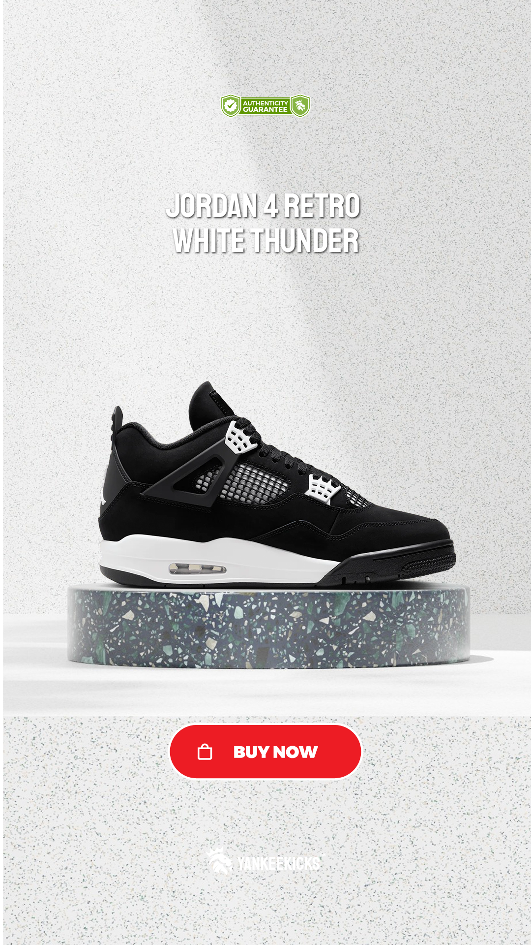 Jordan 4 Retro White Thunder