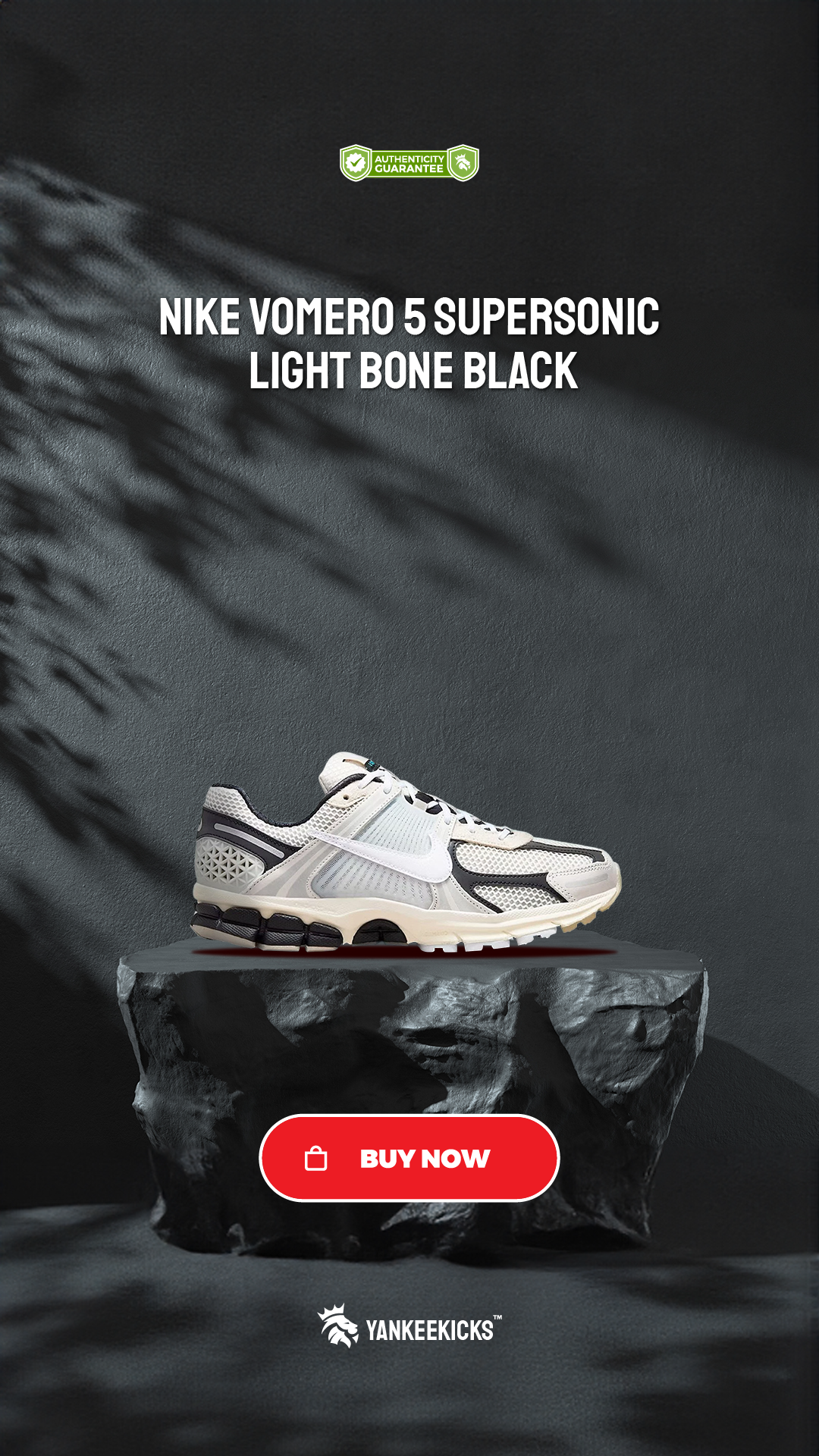 Nike Vomero 5 Supersonic Light Bone Black