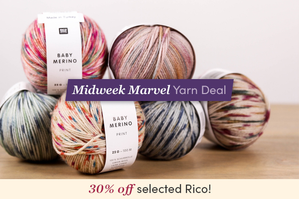 Midweek Marvel Yarn Deal | 30% off selected Rico!