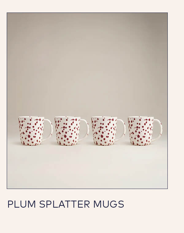 Plum Splatter Mugs