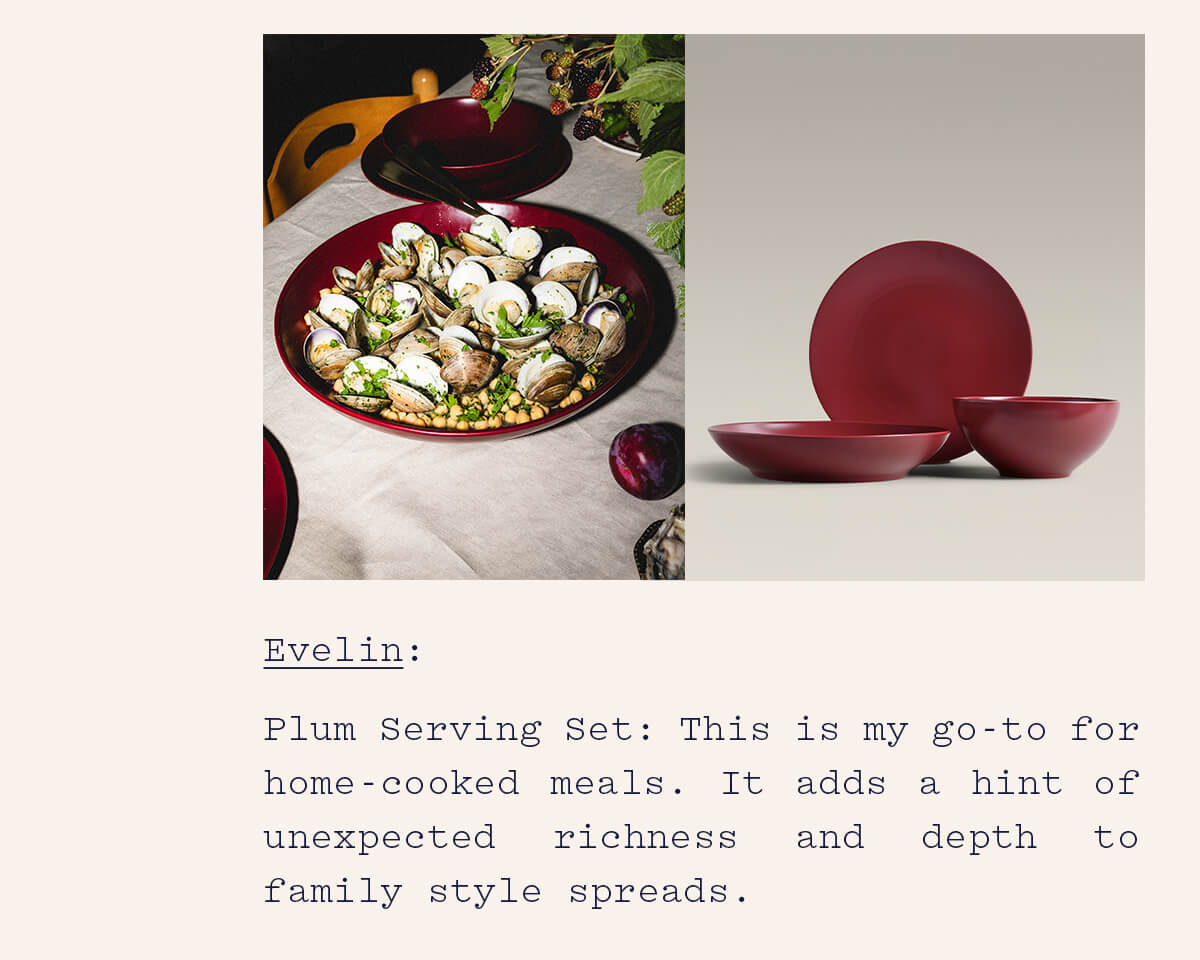 Plum Serving Set