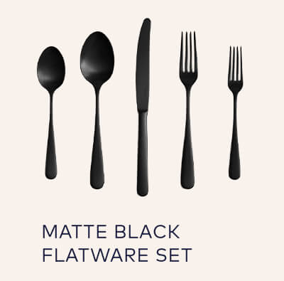 Matte Black Flatware Set